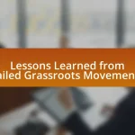 Lessons Learned from Failed Grassroots Movements