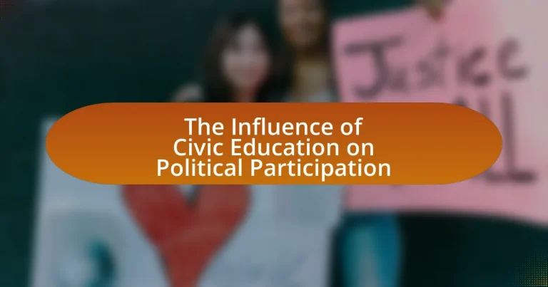 The Influence of Civic Education on Political Participation