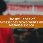 The Influence of Grassroots Movements on National Policy