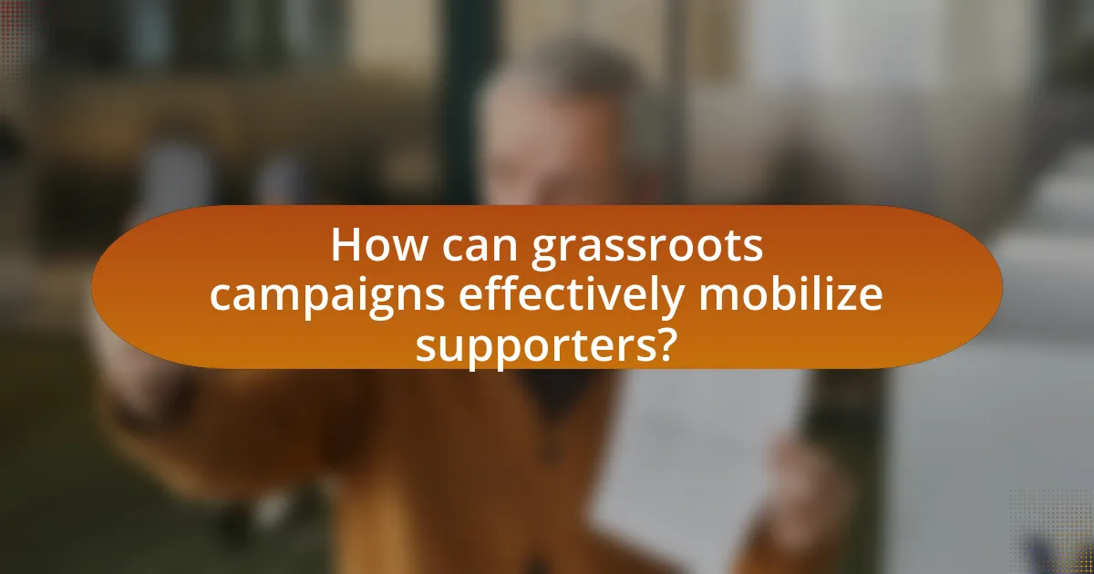 How can grassroots campaigns effectively mobilize supporters?