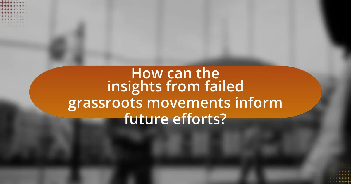 How can the insights from failed grassroots movements inform future efforts?