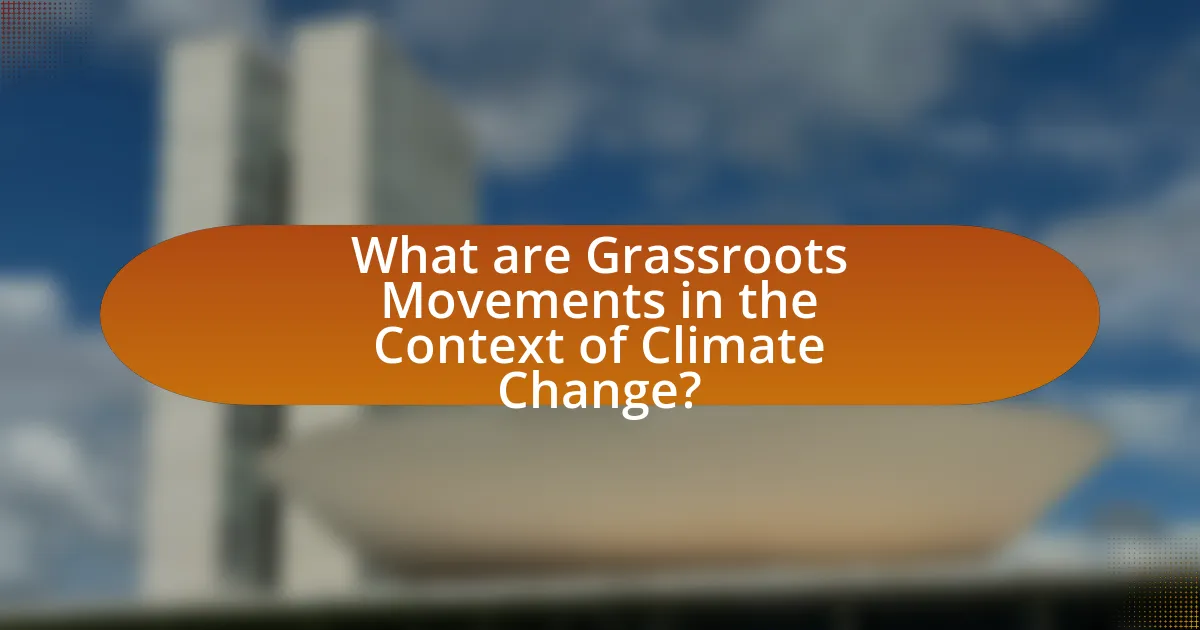 What are Grassroots Movements in the Context of Climate Change?