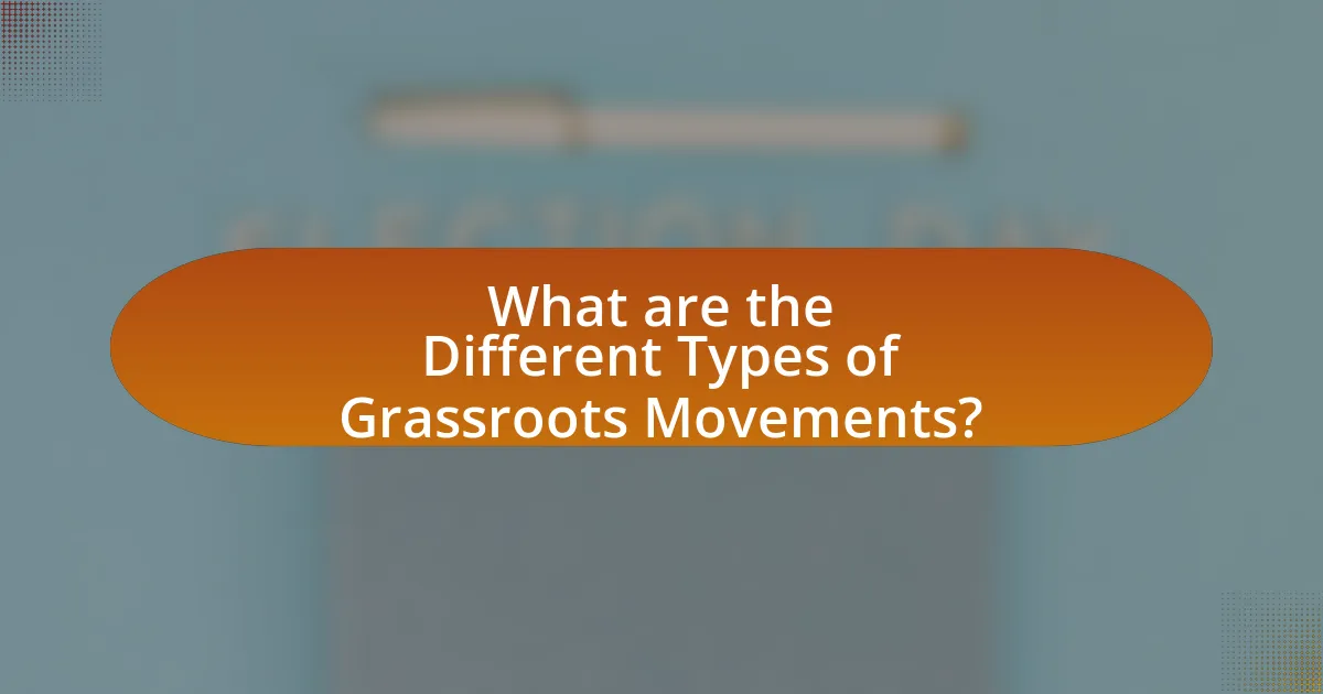 What are the Different Types of Grassroots Movements?