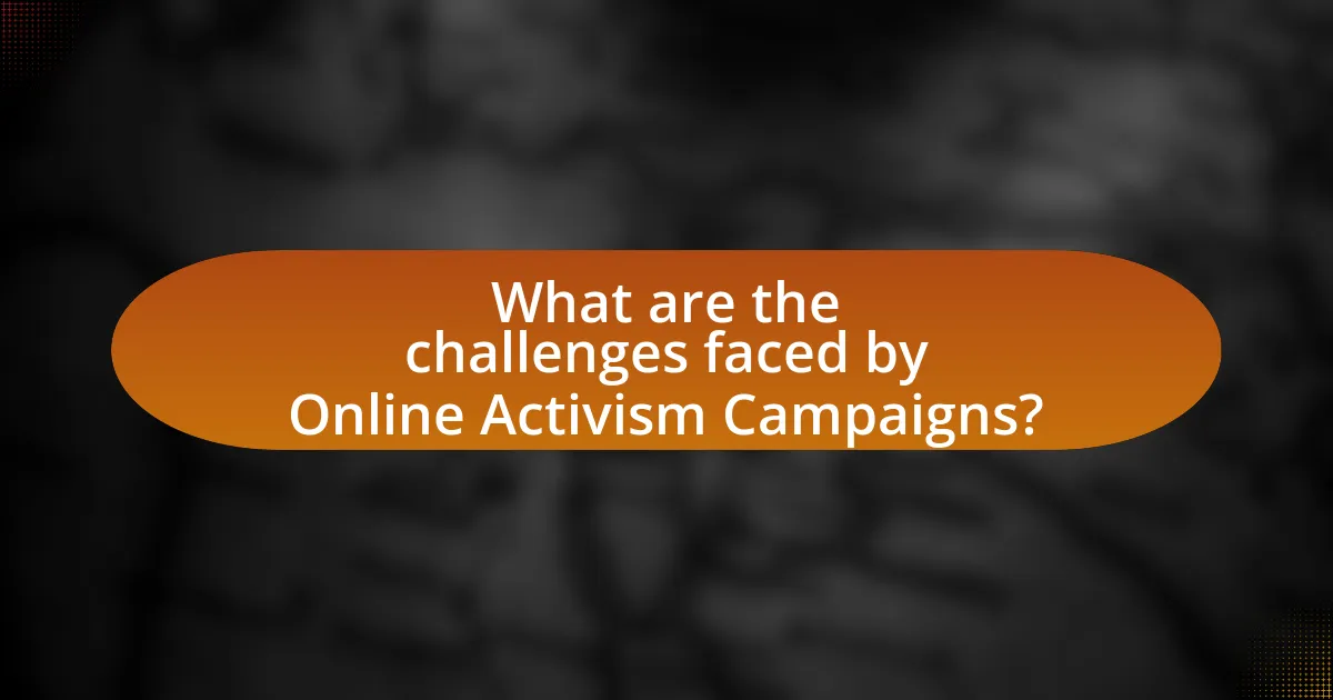 What are the challenges faced by Online Activism Campaigns?