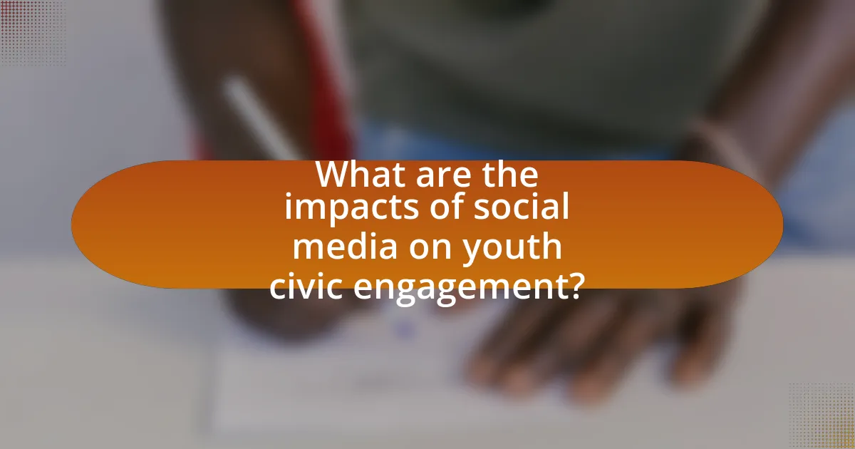 What are the impacts of social media on youth civic engagement?