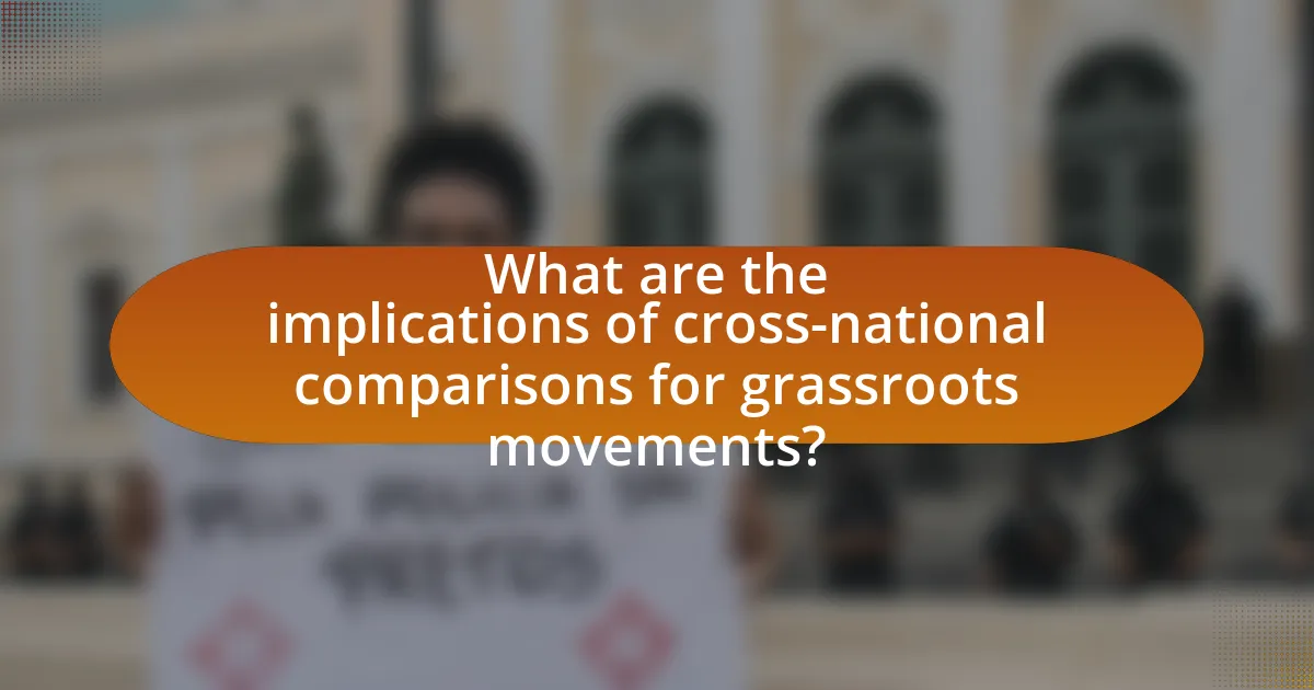 What are the implications of cross-national comparisons for grassroots movements?