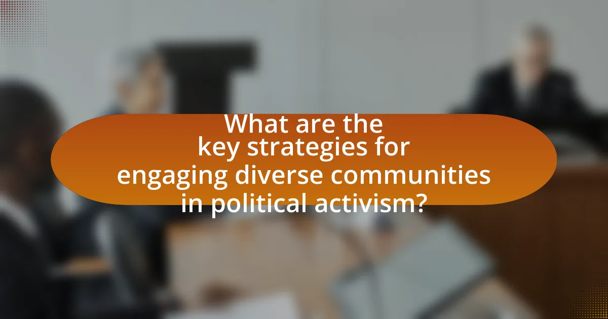 What are the key strategies for engaging diverse communities in political activism?