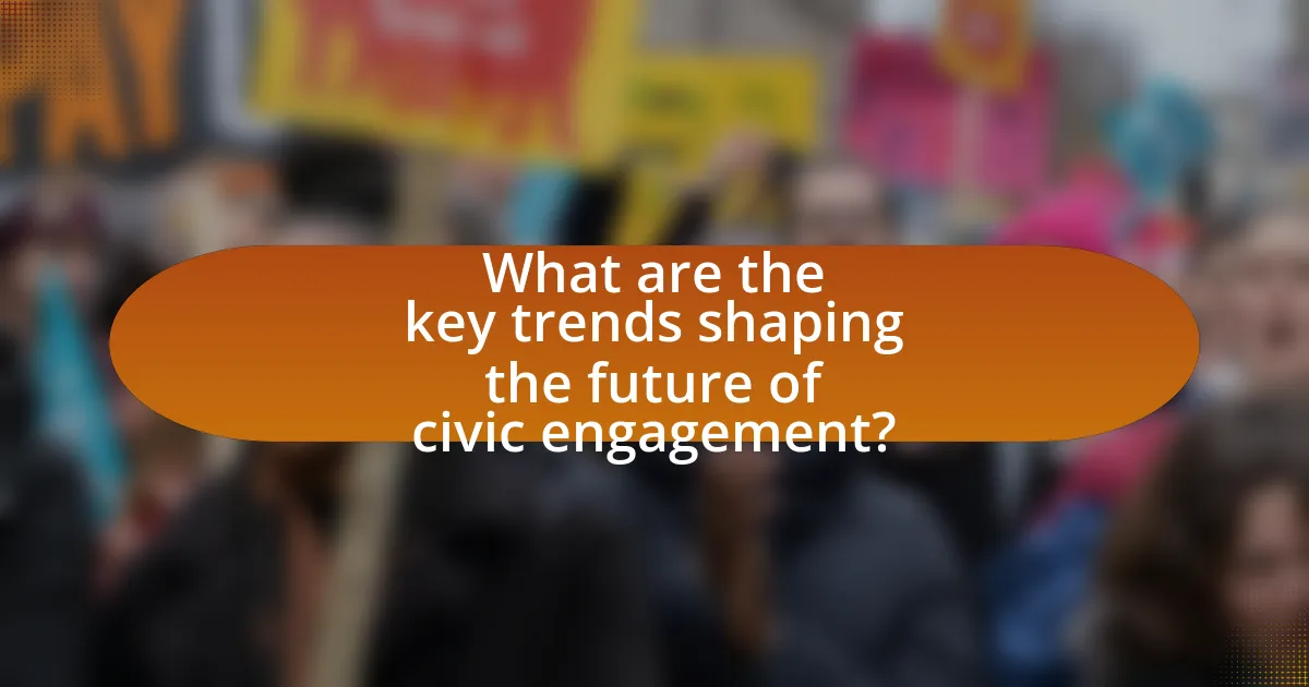 What are the key trends shaping the future of civic engagement?
