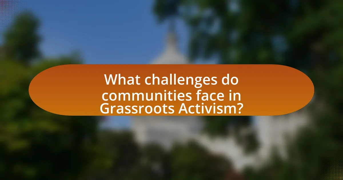 What challenges do communities face in Grassroots Activism?