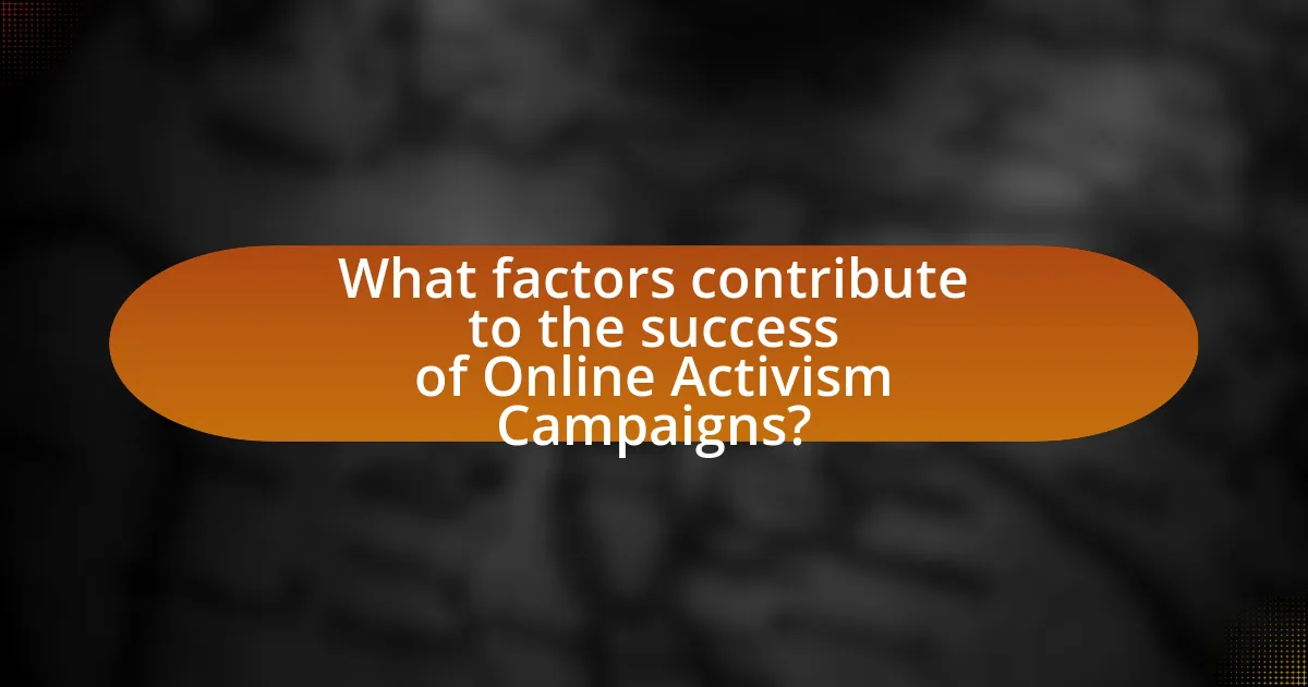 What factors contribute to the success of Online Activism Campaigns?
