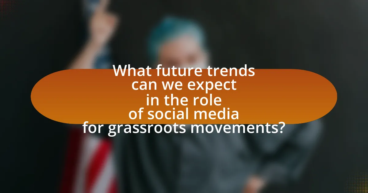 What future trends can we expect in the role of social media for grassroots movements?