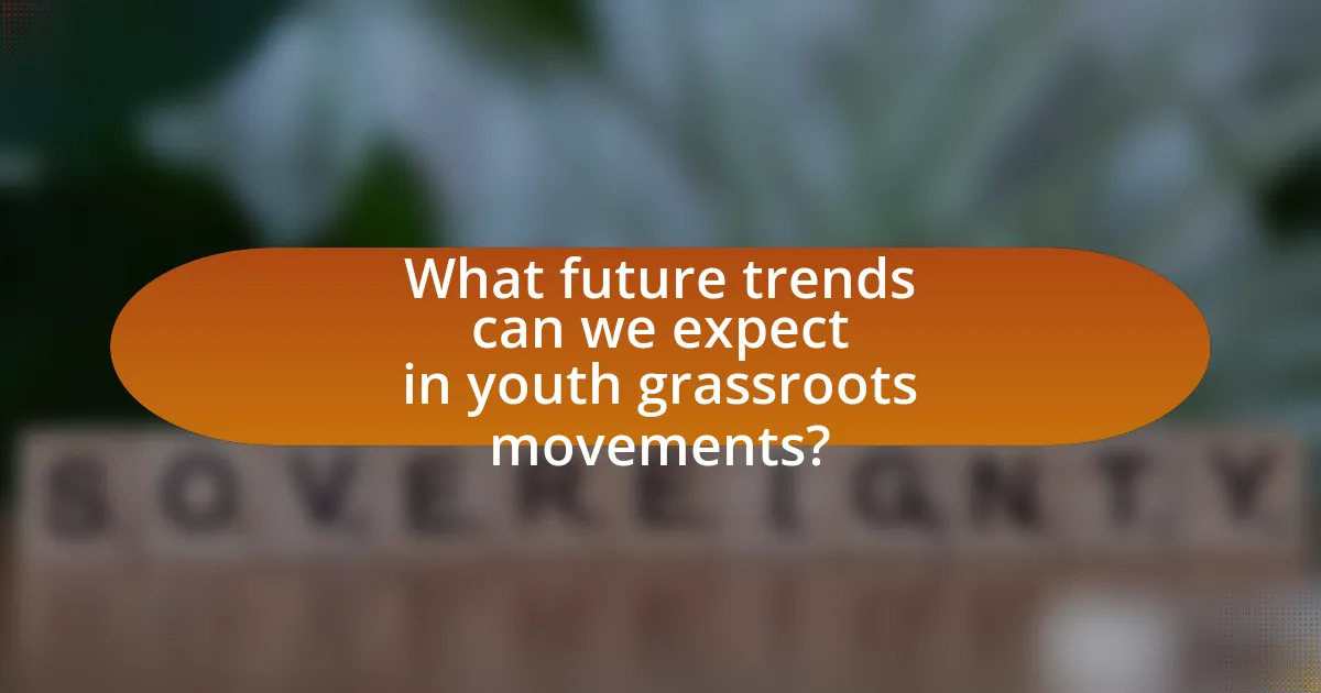 What future trends can we expect in youth grassroots movements?