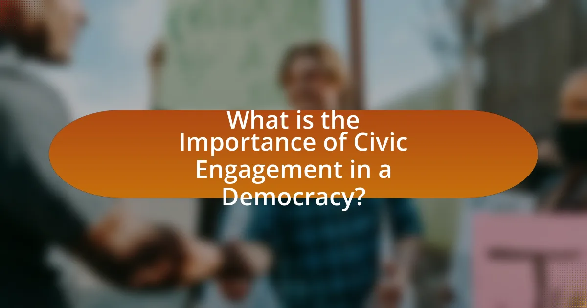 What is the Importance of Civic Engagement in a Democracy?