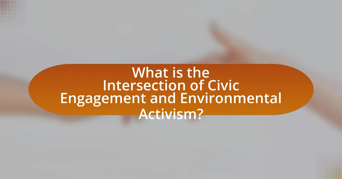 What is the Intersection of Civic Engagement and Environmental Activism?