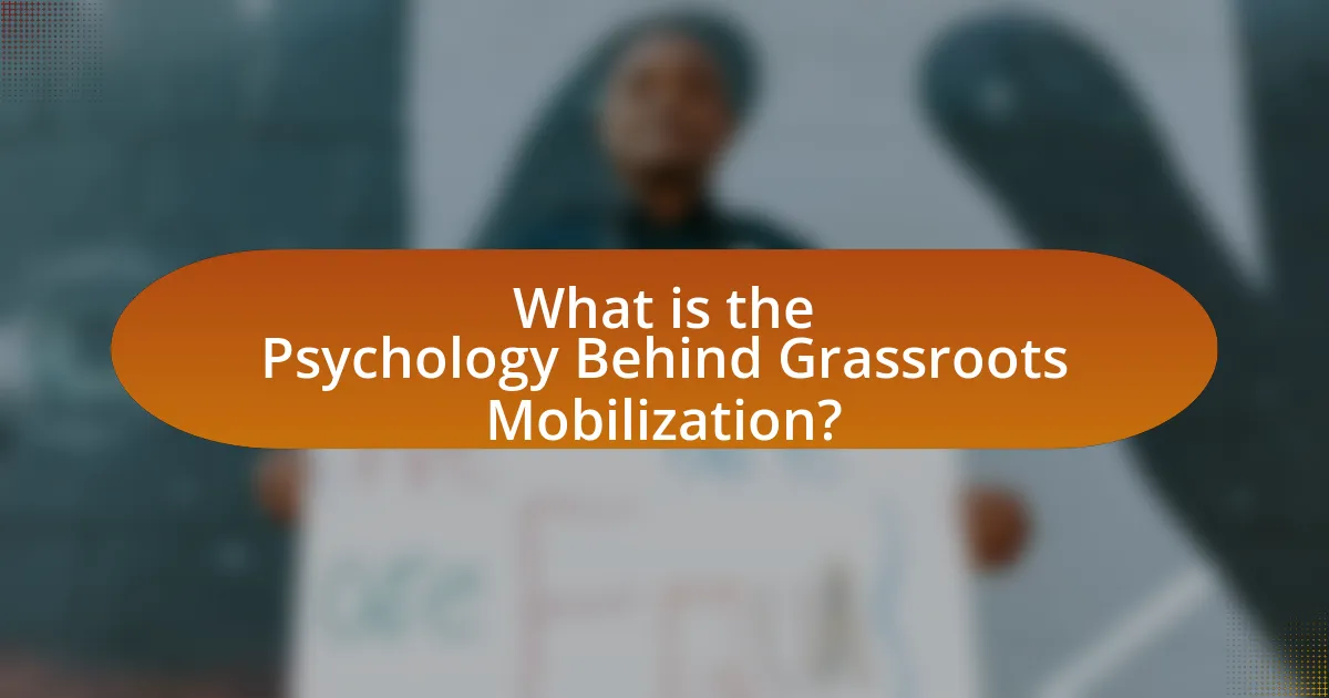 What is the Psychology Behind Grassroots Mobilization?