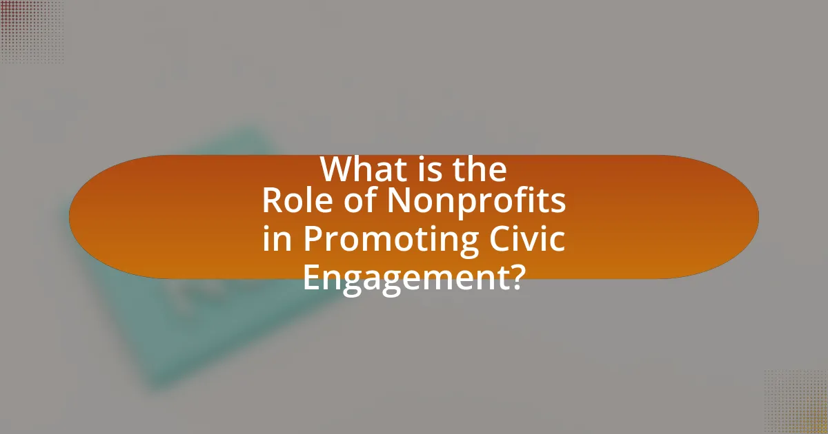 What is the Role of Nonprofits in Promoting Civic Engagement?