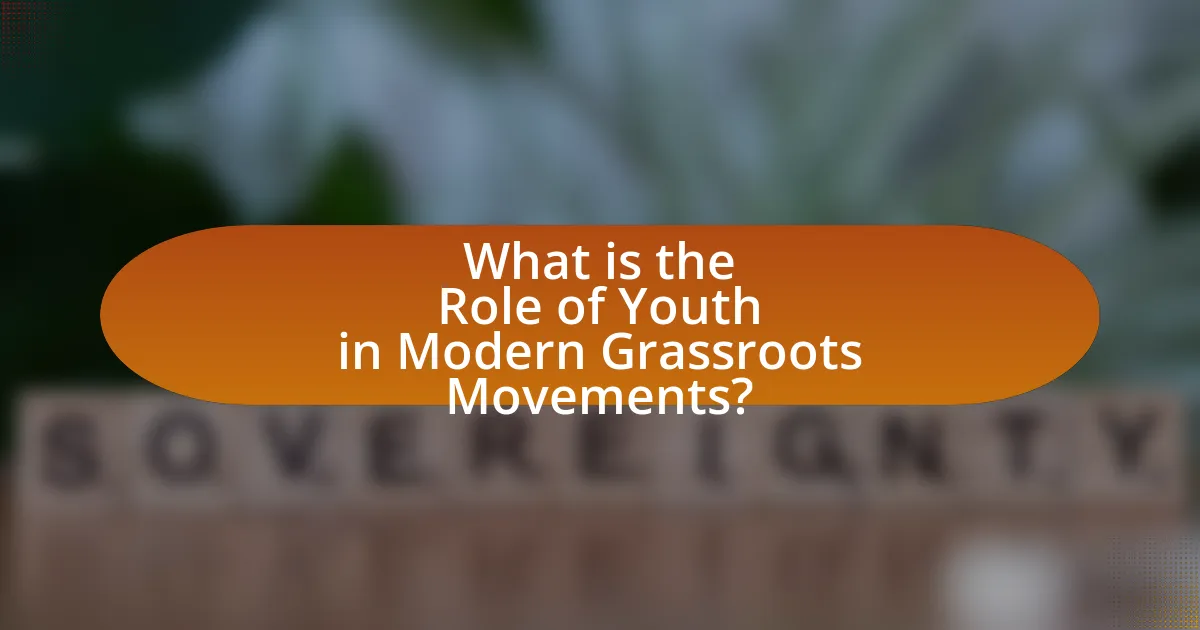 What is the Role of Youth in Modern Grassroots Movements?