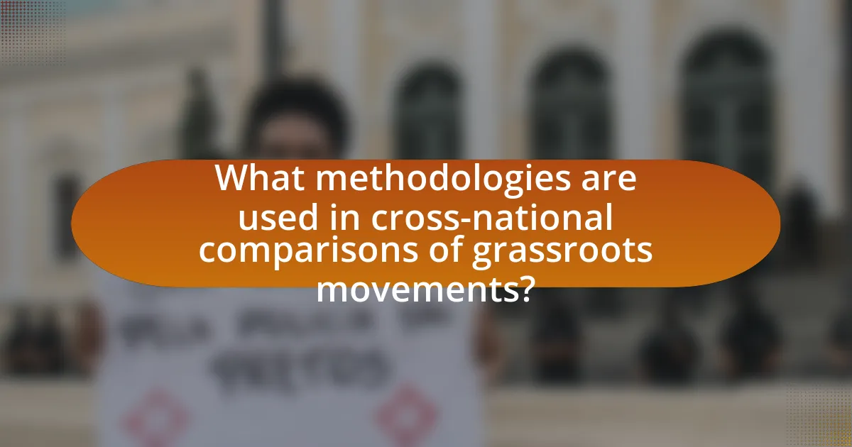 What methodologies are used in cross-national comparisons of grassroots movements?