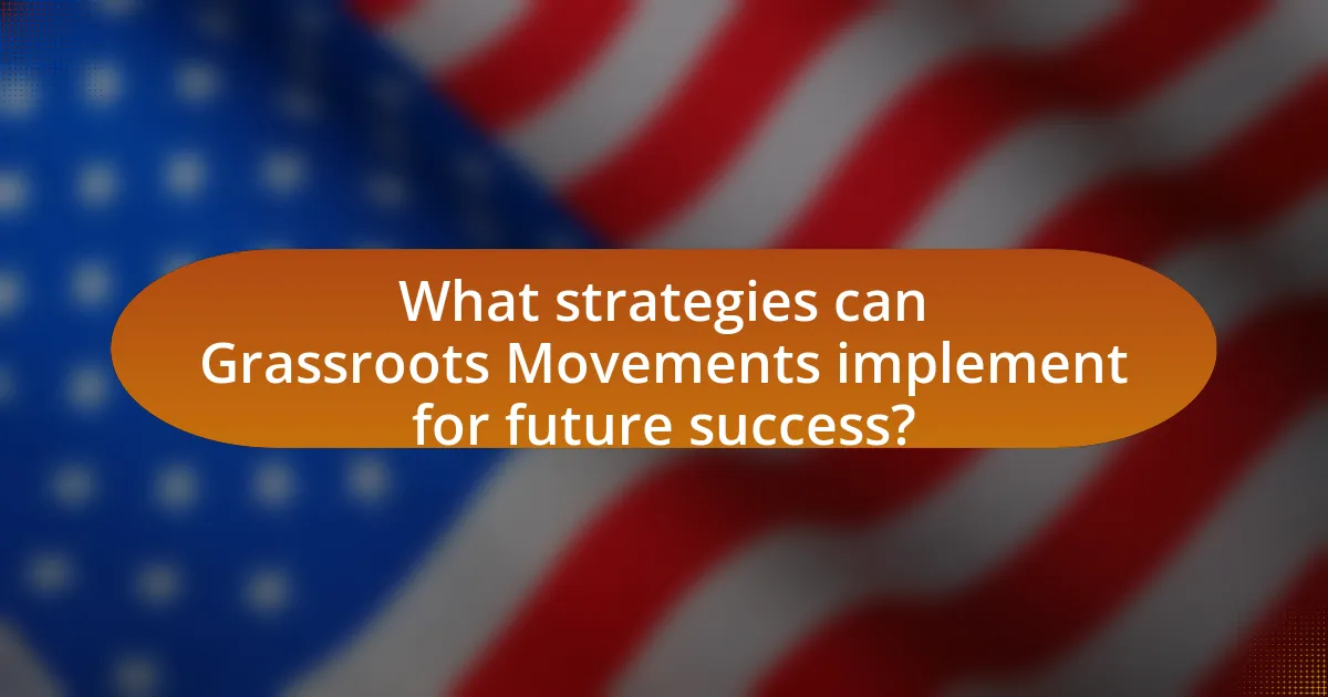 What strategies can Grassroots Movements implement for future success?